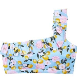 Victoria's Secret Swim Ruffle One Shoulder Bikini Top Color Blue Lemon XXL